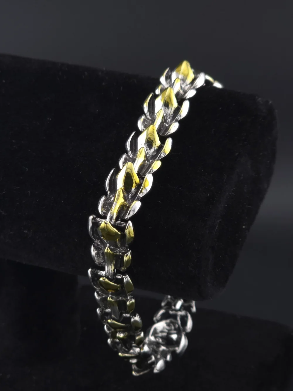 1 Piece  Men’s Link Bracelet - Silver ,Alternative Gold&silver And Gold